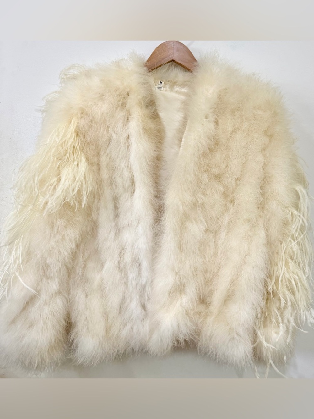 Vintage Ivory Marabou Feather Jacket – Old Hollywood Glam $125 OBO.